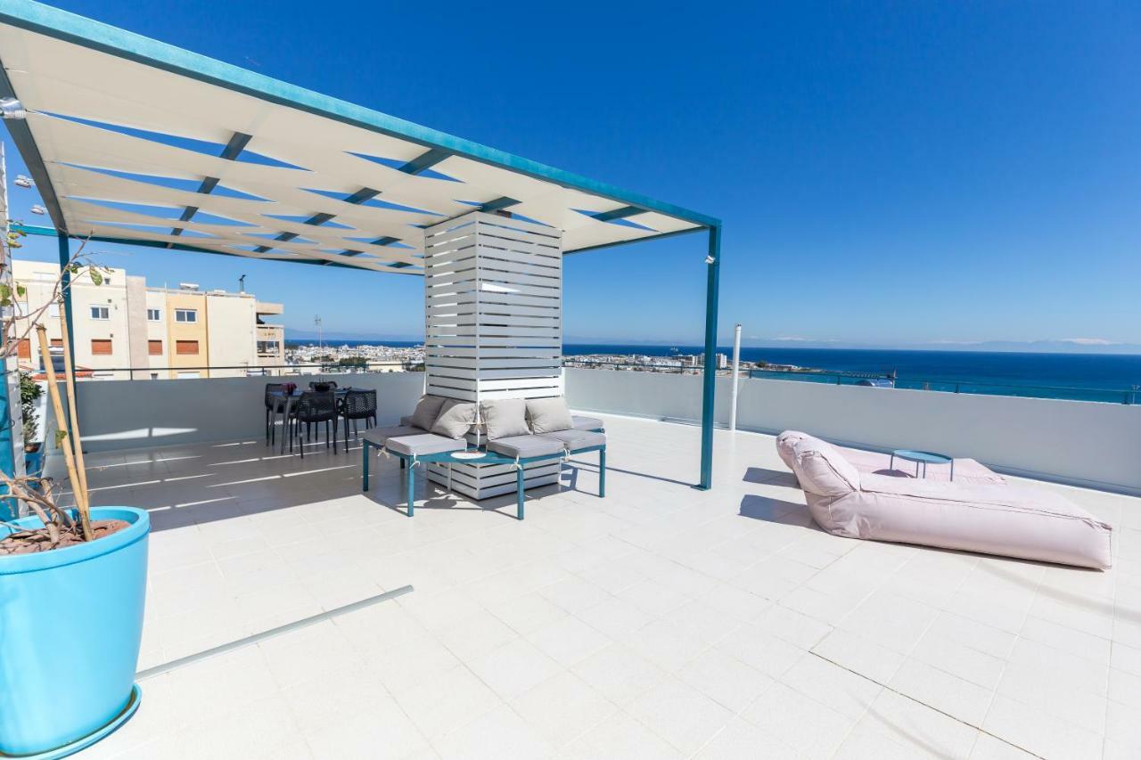 Groovy & Cozy Apt With Private Seaview Rooftop Terrace Rhodes City Exterior foto